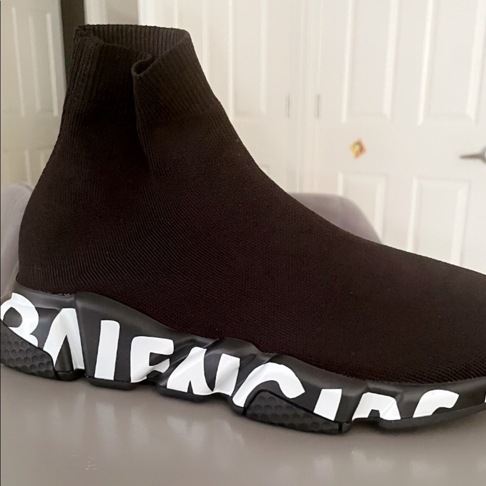 Balenciaga - Men Speed Stretch-Knit High-Top Sock Trainer